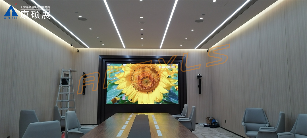 康硕展LED小间距案例，深圳福田联丰大厦P1.25显示屏