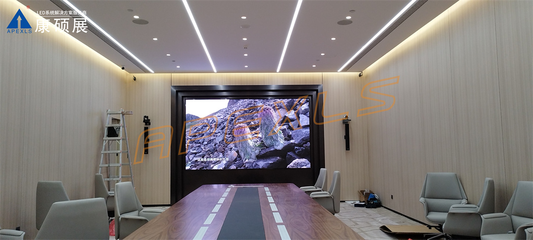 康硕展LED小间距案例，深圳福田联丰大厦P1.25显示屏