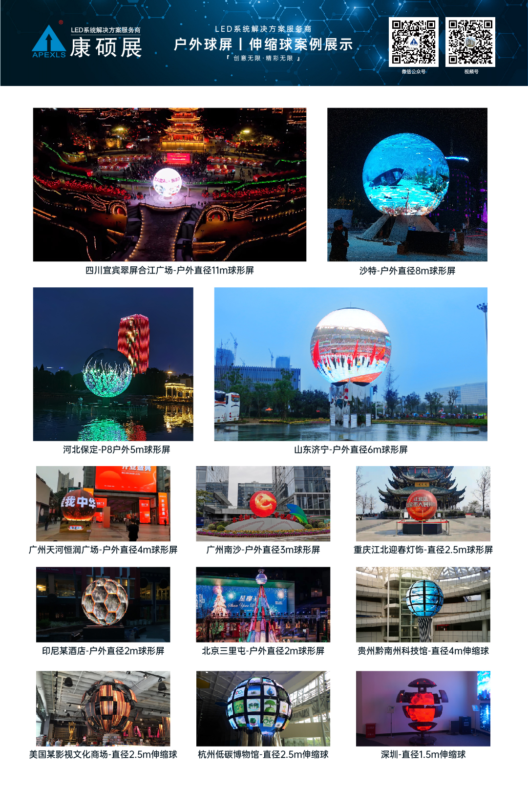 LED球形屏解决方案，LED球形屏厂家，LED球形案例集